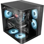 Mars Gaming Caja Gaming Semitorre ATX MC-CURV con Cristal Templado Curvo, Doble Cámara, USB-C, Compatible con Refrigeración Líquida 240mm y Fuente ATX