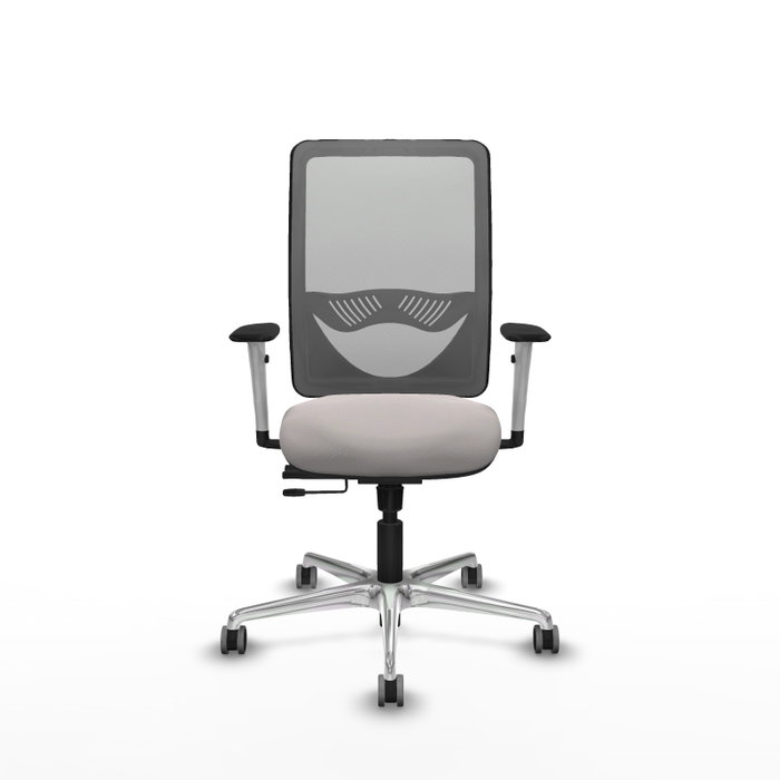 PIQUERAS Y CRESPO Silla de oficina Zulema con mecanismo Sincro/Traslack, Blanco y Gris