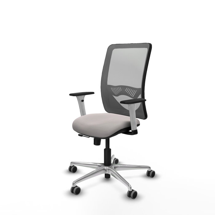 PIQUERAS Y CRESPO Silla de oficina Zulema con mecanismo Sincro/Traslack, Blanco y Gris
