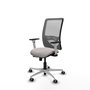 PIQUERAS Y CRESPO Silla de oficina Zulema con mecanismo Sincro/Traslack, Blanco y Gris