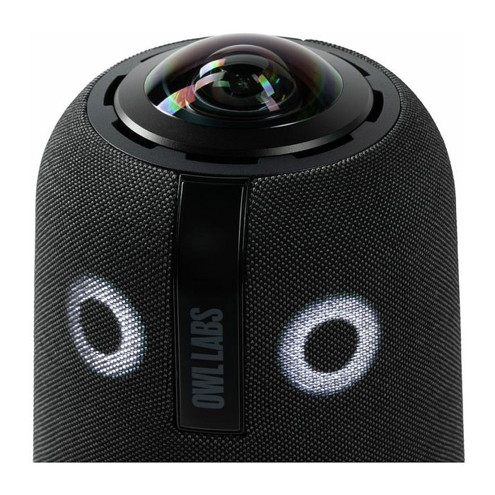 Owl Labs Meeting Owl 4+ - Cámara de videoconferencia inteligente 360° 4K, micrófono y altavoz, enfoque automático, certificada para Teams, color carbón
