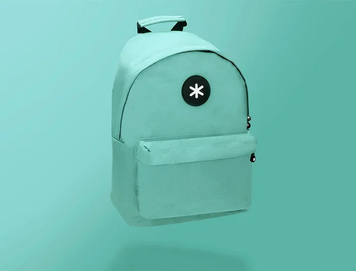Antartik Mochila Verde Menta con Asas Acolchadas, Bolsillo para Portátil y Bolsillo Antirrobo, 310x160x410 mm