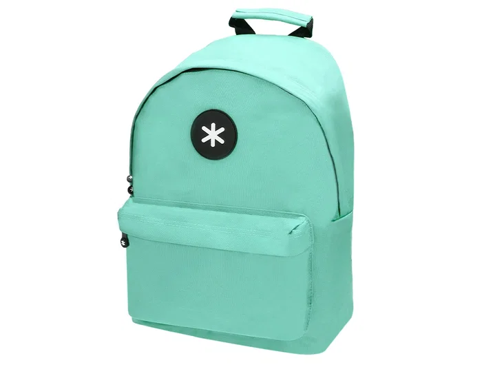 Antartik Mochila Verde Menta con Asas Acolchadas, Bolsillo para Portátil y Bolsillo Antirrobo, 310x160x410 mm