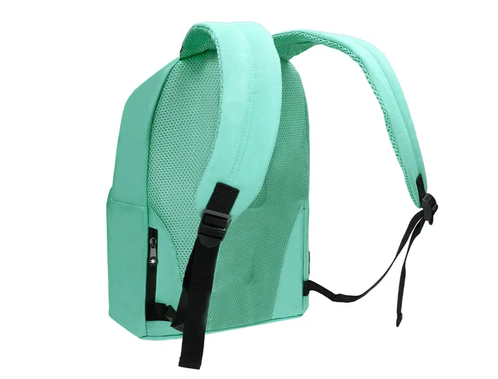 Antartik Mochila Verde Menta con Asas Acolchadas, Bolsillo para Portátil y Bolsillo Antirrobo, 310x160x410 mm