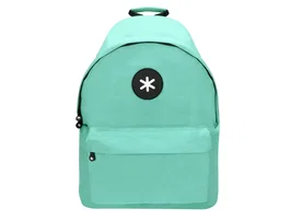 Antartik Mochila Verde Menta con Asas Acolchadas, Bolsillo para Portátil y Bolsillo Antirrobo, 310x160x410 mm