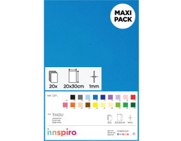 Innspiro Goma EVA azul láminas 20x30cm x 1mm 20u.