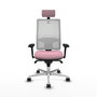 PIQUERAS Y CRESPO Silla de oficina Horna Rosa y Blanco