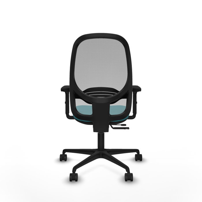 PIQUERAS Y CRESPO Silla de oficina Cilanco con mecanismo Sincro/Traslack, Tela Turquesa y Malla Gris
