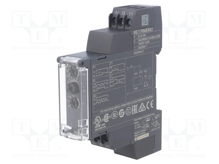 SCHNEIDER ELECTRIC Zelio Time RE17RMEMU Relé de tiempo SPDT 250VAC/8A SCHNEIDER ELECTRIC Zelio Time RE17RMEMU Relé de tiempo SPDT 250VAC/8A