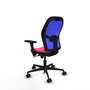 PIQUERAS Y CRESPO Silla de oficina Jorquera con mecanismo Sincro, rosa y azul
