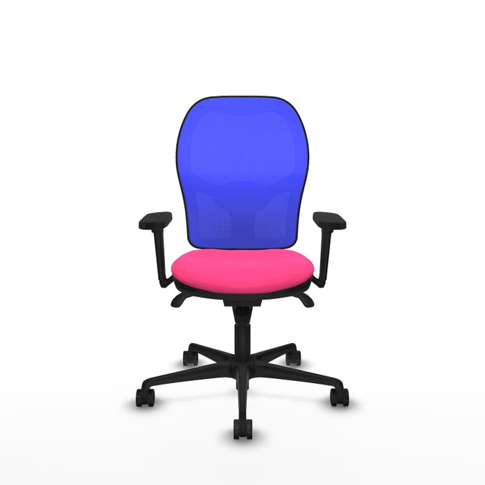 PIQUERAS Y CRESPO Silla de oficina Jorquera con mecanismo Sincro, rosa y azul