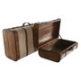 DKD Home Decor Baul Alpino Marron Beige 37 x 24 x 60 cm Set de 2