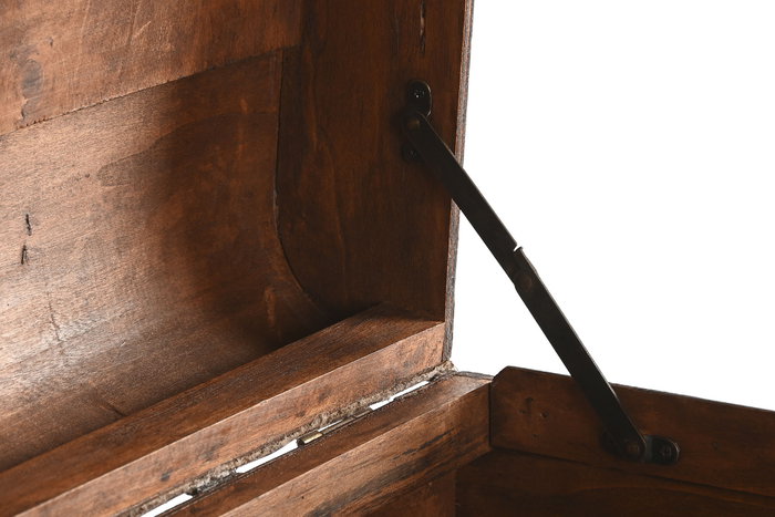 DKD Home Decor Baul Alpino Marron Beige 37 x 24 x 60 cm Set de 2