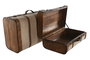 DKD Home Decor Baul Alpino Marron Beige 37 x 24 x 60 cm Set de 2