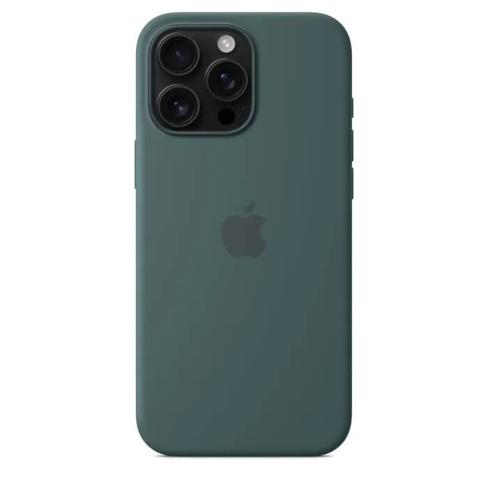 Apple Funda de Silicona con MagSafe para iPhone 16 Pro Max - Verde Lago Apple Funda de Silicona con MagSafe para iPhone 16 Pro Max - Verde Lago