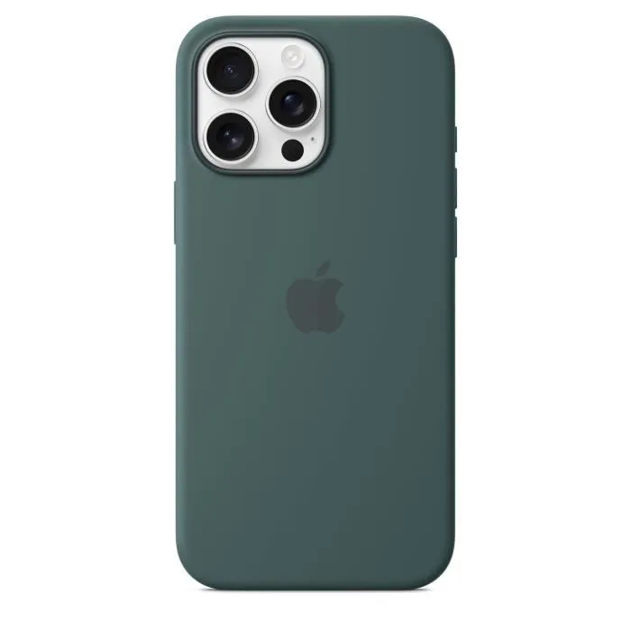 Apple Funda de Silicona con MagSafe para iPhone 16 Pro Max - Verde Lago Apple Funda de Silicona con MagSafe para iPhone 16 Pro Max - Verde Lago