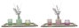 DKD Home Decor Set de 3 Ambientadores Mikado de Cristal con Velas de 100 ml