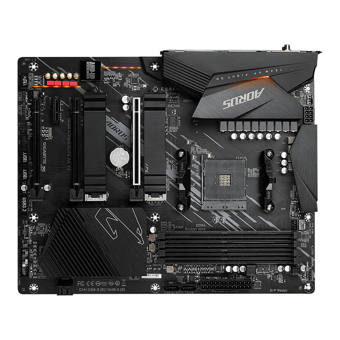 Gigabyte B550 AORUS ELITE AX V2 Placa Base AM4 para AMD Ryzen 5000/4000/3000, Wi-Fi 6E, 2.5GbE LAN, PCIe 4.0 M.2, 128 GB DDR4 4733 MHz, ATX