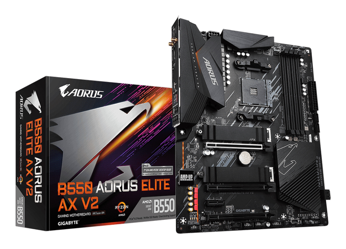 GIGABYTE B550 AORUS ELITE AX V2 Placa base ATX AMD B550 DDR4 WiFi 6E LAN 2.5GbE USB 3.2 Gen 2 para AMD Ryzen 5000 Series GIGABYTE B550 AORUS ELITE AX V2 Placa base ATX AMD B550 DDR4 WiFi 6E LAN 2.5GbE USB 3.2 Gen 2 para AMD Ryzen 5000 Series