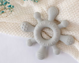 KioKids Mordedor Estrella de Silicona Gris +3 Meses para Bebé