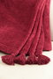 L'essentiel linge de maison Manta Doble 160x200 cm Rojo Claret 100% Poliéster Confortable y Suave