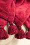L'essentiel linge de maison Manta Doble 160x200 cm Rojo Claret 100% Poliéster Confortable y Suave