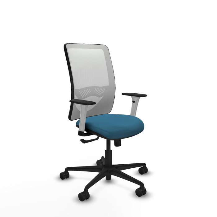 PIQUERAS Y CRESPO Silla de oficina Zulema con mecanismo Sincro, Verde petróleo y Blanco PIQUERAS Y CRESPO Silla de oficina Zulema con mecanismo Sincro, Verde petróleo y Blanco