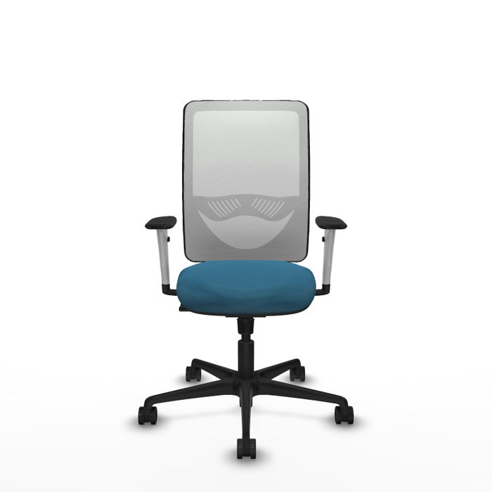 PIQUERAS Y CRESPO Silla de oficina Zulema con mecanismo Sincro, Verde petróleo y Blanco PIQUERAS Y CRESPO Silla de oficina Zulema con mecanismo Sincro, Verde petróleo y Blanco