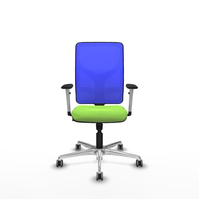 PIQUERAS Y CRESPO Silla de oficina Motilla con mecanismo Sincro, Pistacho y Azul