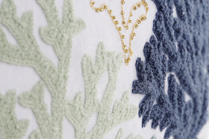 DKD Home Decor Cojín Multicolor 45 x 15 x 45 cm Chenilla Bordado Polyester