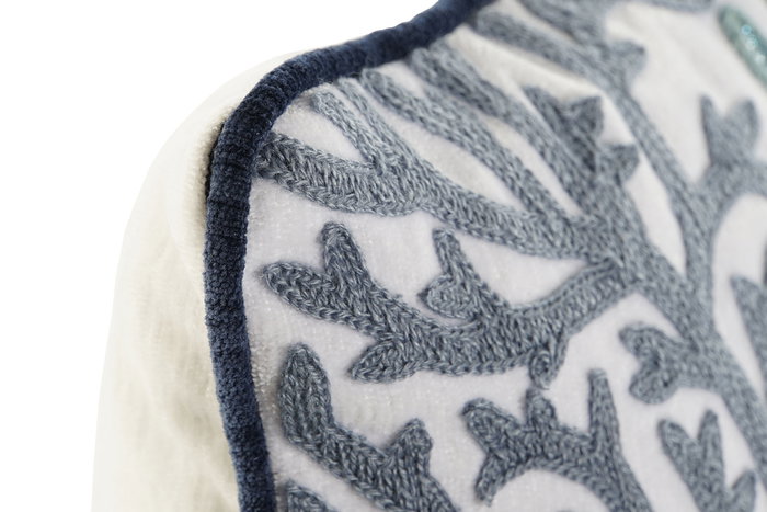 DKD Home Decor Cojín Multicolor 45 x 15 x 45 cm Chenilla Bordado Polyester