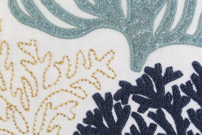 DKD Home Decor Cojín Multicolor 45 x 15 x 45 cm Chenilla Bordado Polyester