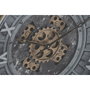 DKD Home Decor Reloj de Pared de Hierro y Cristal en Acabado Envejecido Negro y Dorado