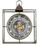 DKD Home Decor Reloj de Pared de Hierro y Cristal en Acabado Envejecido Negro y Dorado