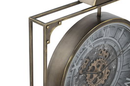 DKD Home Decor Reloj de Pared Loft Negro Dorado 9 x 80 x 60 cm