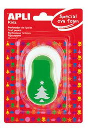 APLI PAPER Perforadora de formas árbol verde 25,4mm para papel y goma eva