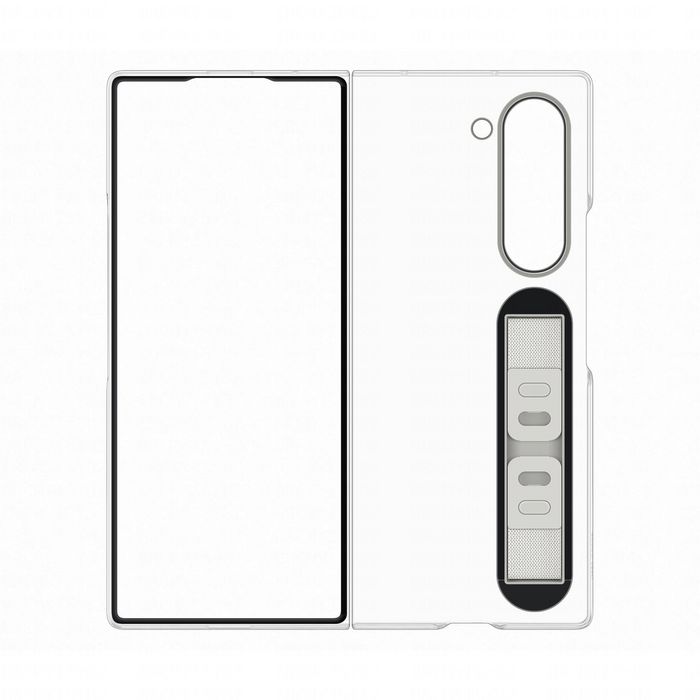 Samsung Funda Clear Grip para Z Fold6, Transparente con Agarre Ajustable y Diseño Delgado