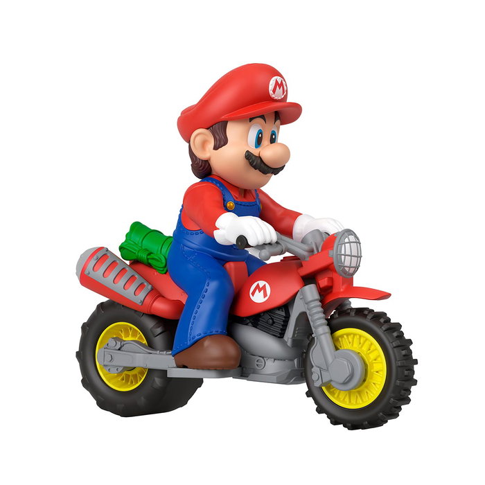 Mattel Pack de 2 Vehículos Super Mario Galaxy: Mario en Motocicleta y Bowser Jr. en Coche Payaso