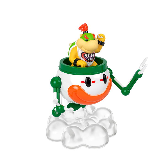 Mattel Pack de 2 Vehículos Super Mario Galaxy: Mario en Motocicleta y Bowser Jr. en Coche Payaso