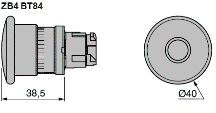 SCHNEIDER ELECTRIC Interruptor de emergencia Harmony XB4 rojo 22mm