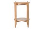 DKD Home Decor Mesita Auxiliar Paulownia y Ratán Natural