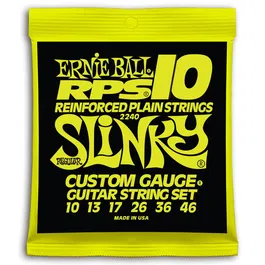 Ernieball RPS 10-46 Juego de Cuerdas Eléctricas Slinky Planas para Guitarra