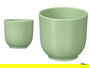 Ibergarden Maceta Vaso Redonda 14 cm de Arcilla en Color Menta Mate (Set de 6)