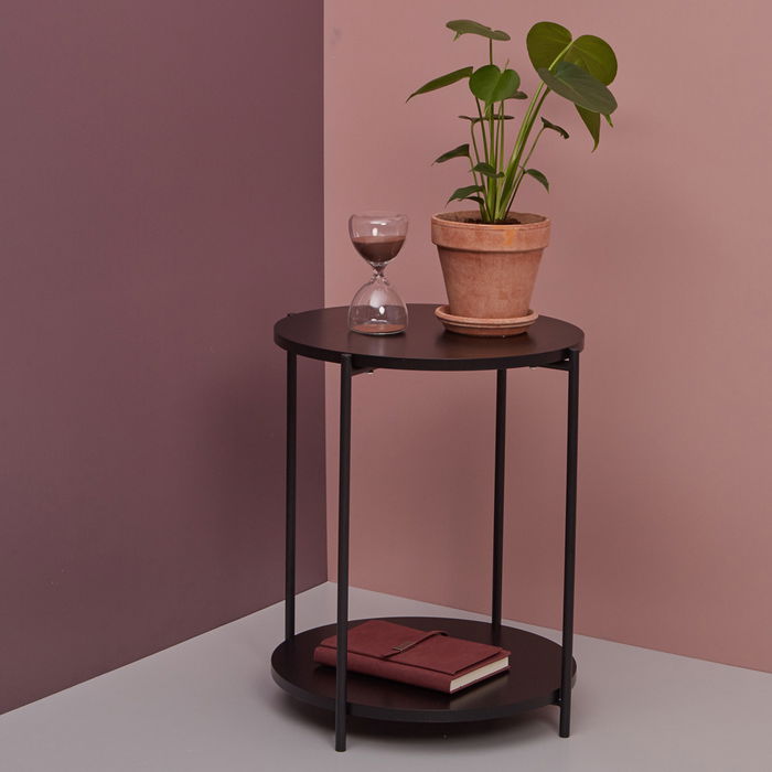 Day Mesa Auxiliar Negra Diámetro 40 cm Altura 50 cm Day Mesa Auxiliar Negra Diámetro 40 cm Altura 50 cm