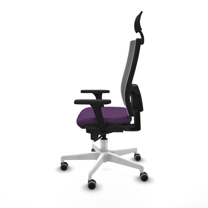 PIQUERAS Y CRESPO Silla de oficina Horna con mecanismo Sincro, Morado y Gris