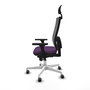 PIQUERAS Y CRESPO Silla de oficina Horna con mecanismo Sincro, Morado y Gris