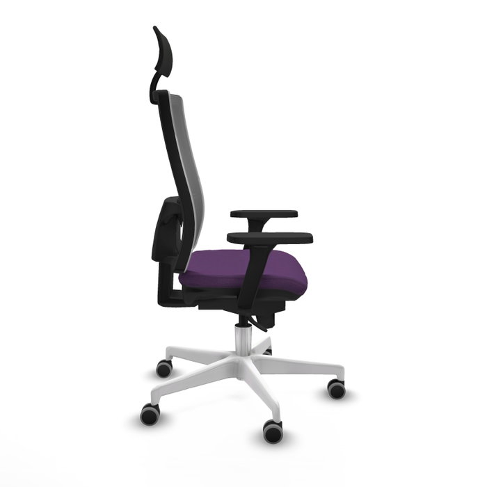 PIQUERAS Y CRESPO Silla de oficina Horna con mecanismo Sincro, Morado y Gris