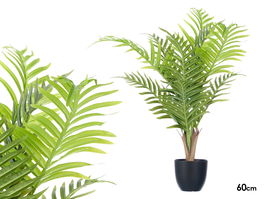 Ibergarden Planta Artificial Areca 60 cm Verde Plástico 65x77x65 cm Maceta 12.5x12.5x11 cm (Set de 6)