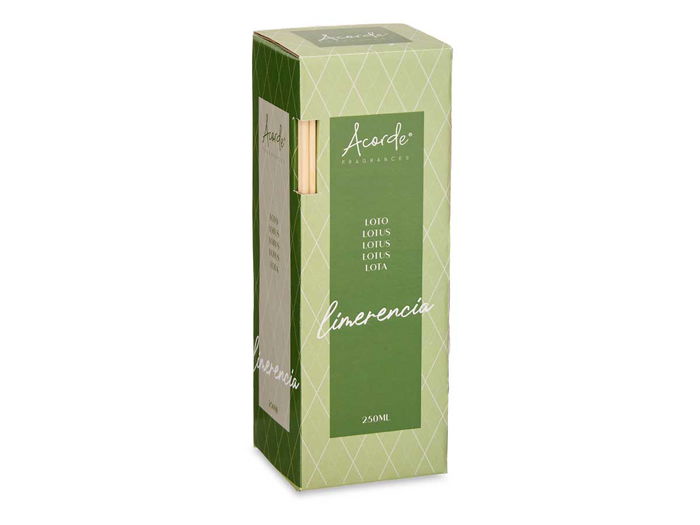 Acorde Mikado 250 ml con Varilla Loto Verde Vidrio Fragancia 8 x 8 x 12 cm (Set de 6)