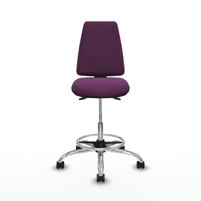 PIQUERAS Y CRESPO Taburete Elche AS Morado con Base Cromada